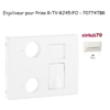 Enjoliveur pour prise R TV RJ45 Fibre Optique Sirius 70774TBR Blanc