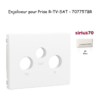 Enjoliveur pour prise R TV SAT Sirius 70775TBR Blanc