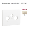 Enjoliveur pour prise R TV SAT Sirius 70775TMF Ivoire