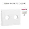 Enjoliveur pour prise R TV Sirius 70776TBR Blanc