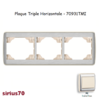 Plaque triple horizontale 70931TMI