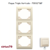 Plaque triple verticale 70932TMF