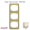 Plaque triple verticale 70932TBO