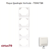 Plaque quadruple verticale 70942TBR