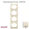 Plaque quadruple verticale 70942TMF