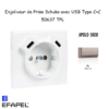 enjoliveur prise schuko avec usb C+C APOLO 50637TPL