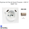 enjoliveur prise Française avec usb C+C APOLO 50657TCH