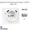 enjoliveur prise Française avec usb C+C APOLO 50657TPR