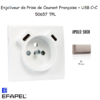 enjoliveur prise Française avec usb C+C APOLO 50657TPL