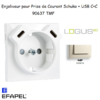 enjoliveur prise schuko avec usb C+C LOGUS 90637TMF