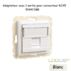 Adaptateur avec 1 module 12 sortie pour connecteur RJ45 Logus 90441SBR Blanc
