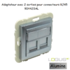 Adaptateur avec module 2 sorties pour connecteur RJ45 Logus 90442SAL Alumine