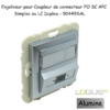 Enjoliveur pour Coupleur de connecteurs FO SC APC Simplex ou LC Duplex Logus 90449SAl Alumine