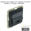 Enjoliveur pour Coupleur de connecteurs FO SC APC Simplex ou LC Duplex Logus 90449SIS Gris