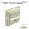 Enjoliveur pour Coupleur de connecteurs FO SC APC Simplex ou LC Duplex Logus 90449SPE Perle