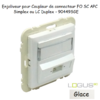 Enjoliveur pour Coupleur de connecteurs FO SC APC Simplex ou LC Duplex Logus 90449SGE Glace