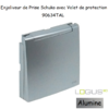Enjoliveur pour Prise de courant schuko avec volet de protection Logus 90634TAL Alumine