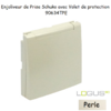 Enjoliveur pour Prise de courant schuko avec volet de protection Logus 90634TPE Perle