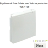 Enjoliveur pour Prise de courant schuko avec volet de protection Logus 90634TGE Glace
