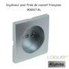 Doigt pour prise de courant française LOGUS 90652TAL Alumine