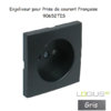 Doigt pour prise de courant française LOGUS 90652TIS Gris