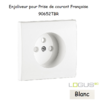 Doigt pour prise de courant française LOGUS 90652TBR Blanc