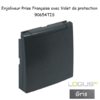 Enjoliveur pour Prise de courant française avec volet de protection Logus 90654TIS Gris