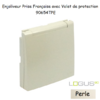 Enjoliveur pour Prise de courant française avec volet de protection Logus 90654TPE Perle