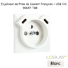 enjoliveur prise française avec usb C+C LOGUS 90657TBR