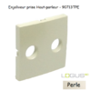 Enjoliveur pour prise de haut parleur avec terminaux à vis Logus 90713TPE Perle