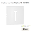 Enjoliveur pour prise de téléphone Française T8 Logus 90718TBR Blanc
