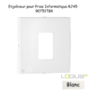 Enjoliveur pour prise informatique RJ45 LOGUS 90751TBR Blanc