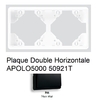 Plaque Double Horizontale APOLO5000 50921TPM Noir MAT