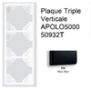 Plaque triple Verticale APOLO5000 50932TPM Noir MAT