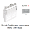 Module double pour connecteurs RJ45 45971SAL Alumine