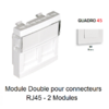Module double pour connecteurs RJ45 45971SBR Blanc