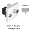 Prise R-TV-SAT Passage Série Quadro 45565SAL Alumine