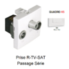 Prise R-TV-SAT Passage Série Quadro 45565SBM Blanc MAT