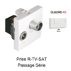 Prise R-TV-SAT Passage Série Quadro 45565SBR Blanc