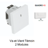 Va-et-Vient témoin 2 modules Quadro 45073SBM Blanc MAT