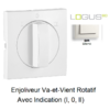 Enjoliveur pour Va-et-vient rotatif avec indication I,0,II Logus 90760 TBR Blanc