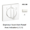 Enjoliveur pour Va-et-vient rotatif avec indication I,0,II Apolo 50760 TBR Blanc
