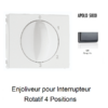Enjoliveur pour Interrupteur rotatif 4 positions Apolo 50766TGR Graphite