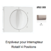 Enjoliveur pour Interrupteur rotatif 4 positions Apolo 50766TPL Platine