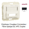 Enjoliveur coupleur connecteur fibre optique sc apc duplex Sirius70448SAT Anthracite