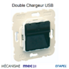 Mécanisme double chargeur USB sortie à 20° tyoe A mec 21384