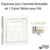 Enjoliveur pour centrale modulaire de 1 canal stéréo avec FM logus90 90852TMF Ivoire