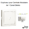 Enjoliveur pour centrale modulaire de 1 canal stéréo logus90 90851TGE Glace