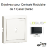 Enjoliveur pour centrale modulaire de 1 canal stéréo logus90 90851TPM Noir MAT