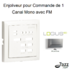 Enjoliveur pour commande de 1 canal MONO avec FM logus90 90703TAL ALumine